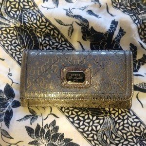 Gray/Silver Metallic Guess Wallet